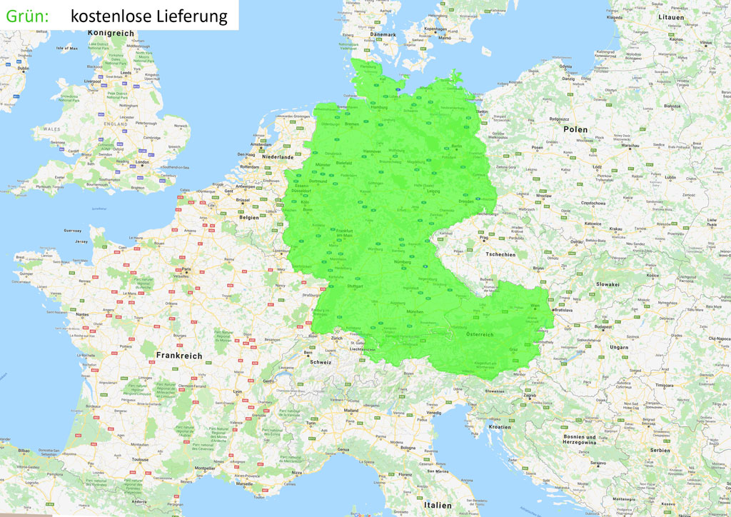 Europakarte Lieferung