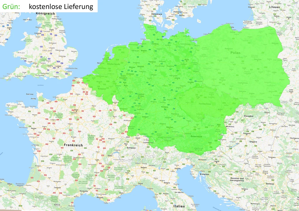 Europakarte Lieferung
