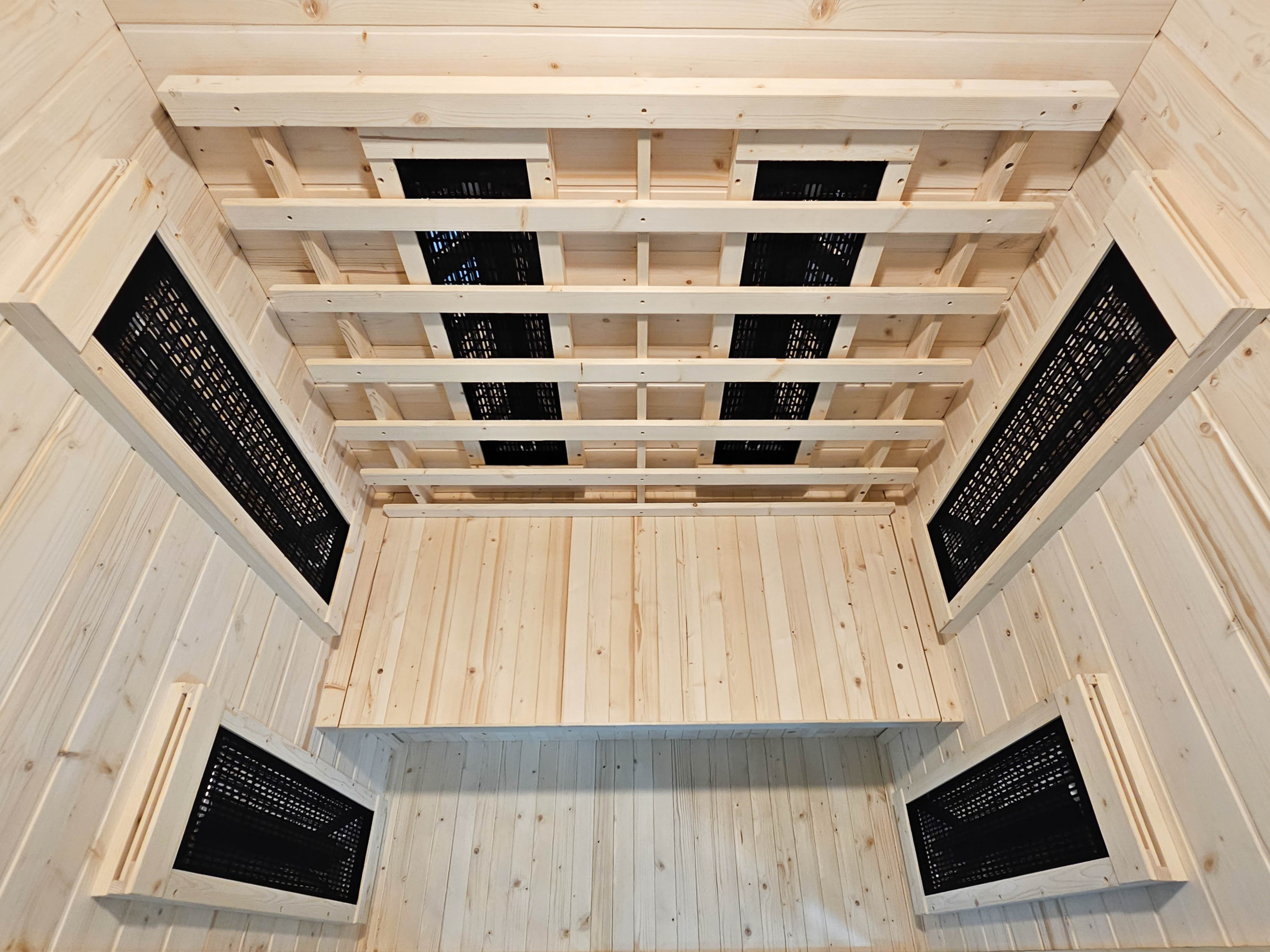 Infrarotkabine A-2 | Intensitätssteuerung | 2 Personen | Vollholz | 6 Tiefenwärmestrahler | ATROPA – Bild 4